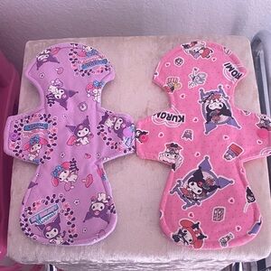 Sanrio Kuromi Print menstrual Cloth pads - Pink & Lavender Custom* NEW!